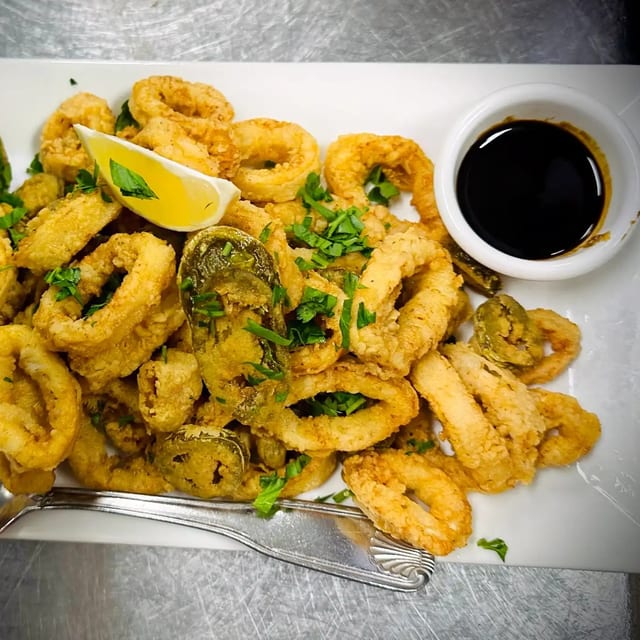 Fried Calamari Balsamic Piri Piri.